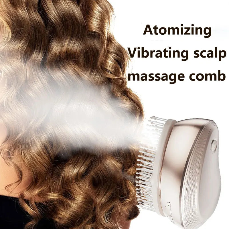 Electric Wireless Scalp Massage Comb with Essential Oil Applicator
