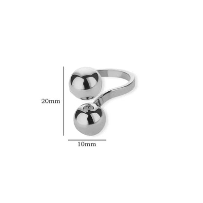 Gold Chunky Ball Ring – Adjustable