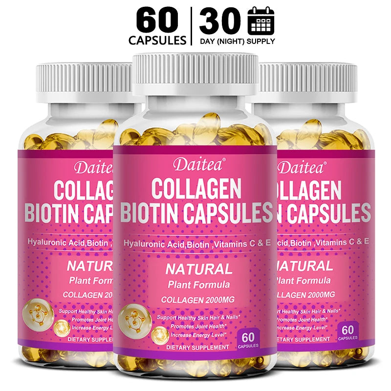 💊✨ Daitea Collagen + Biotin Capsules – Skin, Hair, Nails & Joint Support ✨💊