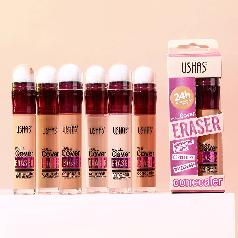 💄 USHAS 12-Color Liquid Concealer ✨ | Moisturizing Formula 💧 | Rotating Sponge Head 🖌️ | Long-Lasting & Lightweight 😍 | Multi-Use Foundation Makeup 💖