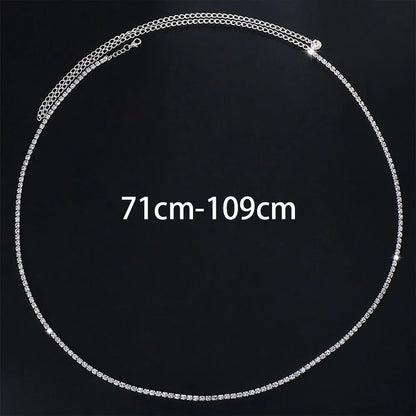 ✨💃 Simple Bling Rhinestone Belly Chain – Summer Waist Jewelry for Women 👙🌞