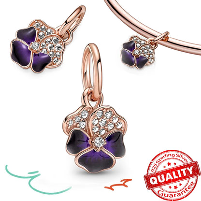 🌟💎 Classic 925 Sterling Silver Rose Gold Charms Collection 💎🌟