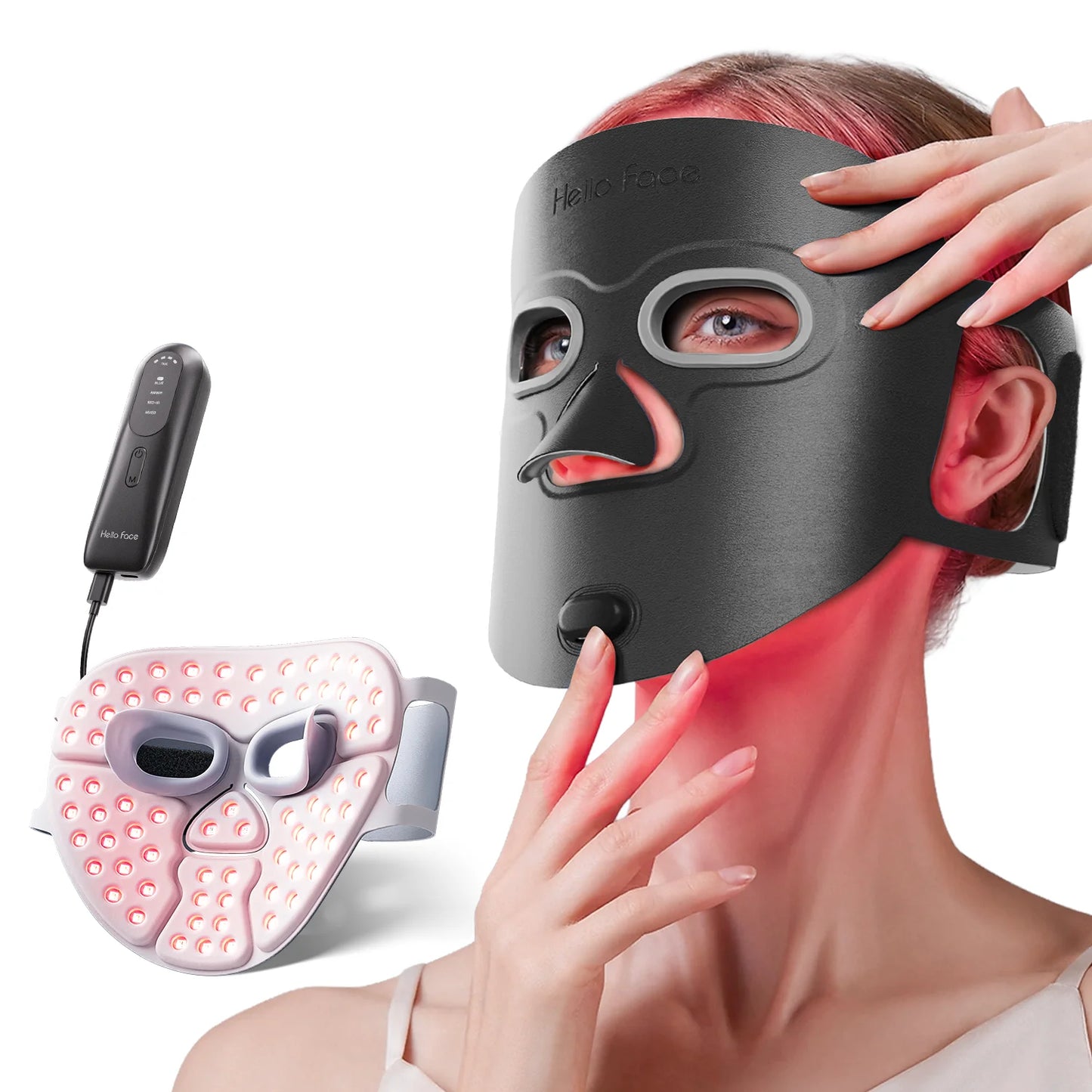 Wireless Red Light Face Mask - 850nm Infrared & Anti-Aging