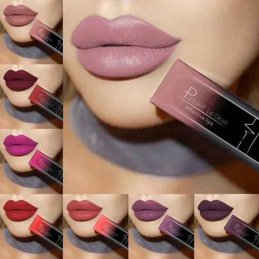 💄✨ 17-Color Sexy Matte Lip Makeup – Long-Lasting Liquid Lipstick & Lip Gloss 💋💖