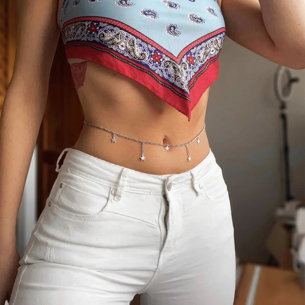 ✨💃 Hip Hop Double Layer Waist Chain – Sexy Adjustable Body Jewelry 🔗🔥