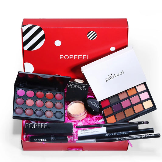 🎁 Makeup Gift Set for Girls & Women – Eyeshadow Palette, Liquid Foundation, Lip Gloss & More 💄✨