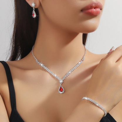 👰💎 Luxury Bridal Jewelry Set – Necklace, Earrings & Bracelet 💎👰