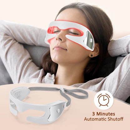 Professional 3D Eye Massager with Red Light Therapy – Designed to Relieve Eye Strain, Relax Muscles and Reduce the Appearance of Dark Circles