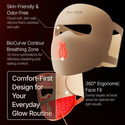LED Light Therapy Face and Neck Mask with 311 LEDs