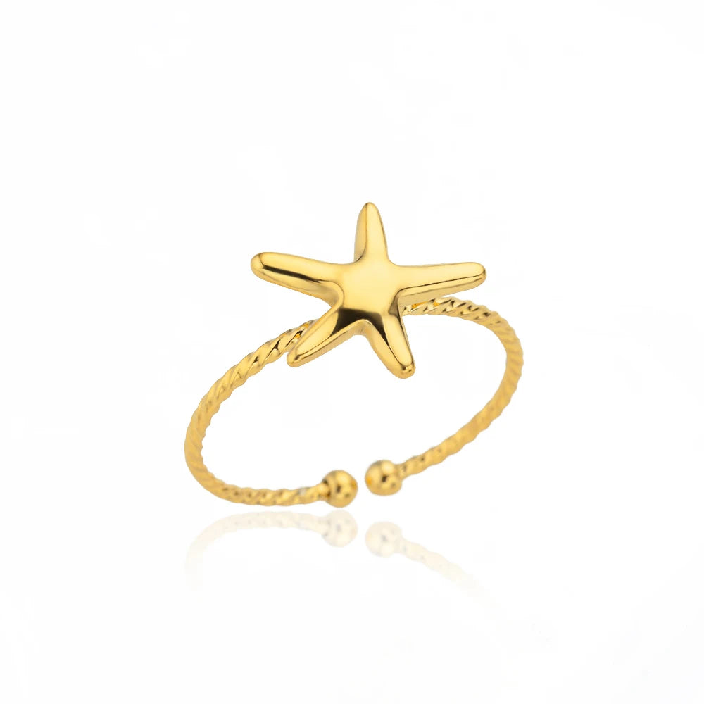 Gold Chunky Ball Ring – Adjustable