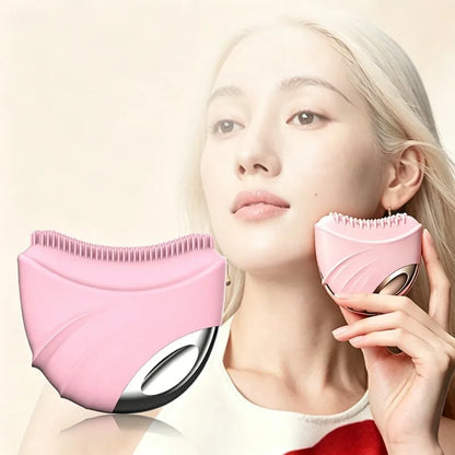 Silicone Lymphatic Drainage Face Brush and Gua Sha Massager