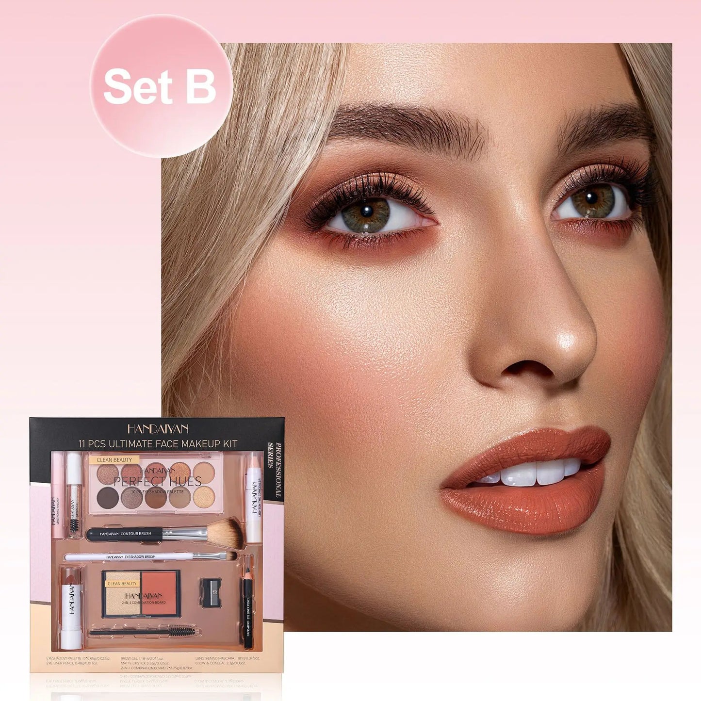 💄 Professional Makeup Kit (11 PCS) ✨ | Eyeshadow 🎨 | Contour 🌟 | Blusher 🌸 | Waterproof & Highly Pigmented 💎 | Smudge-Proof Face Cosmetics Collection 💖