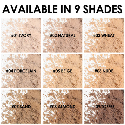 🌸 FOCALLURE 9-Color Loose Powder – Brightening, Oil-Control, Long-Lasting & Waterproof Setting Powder 💎✨