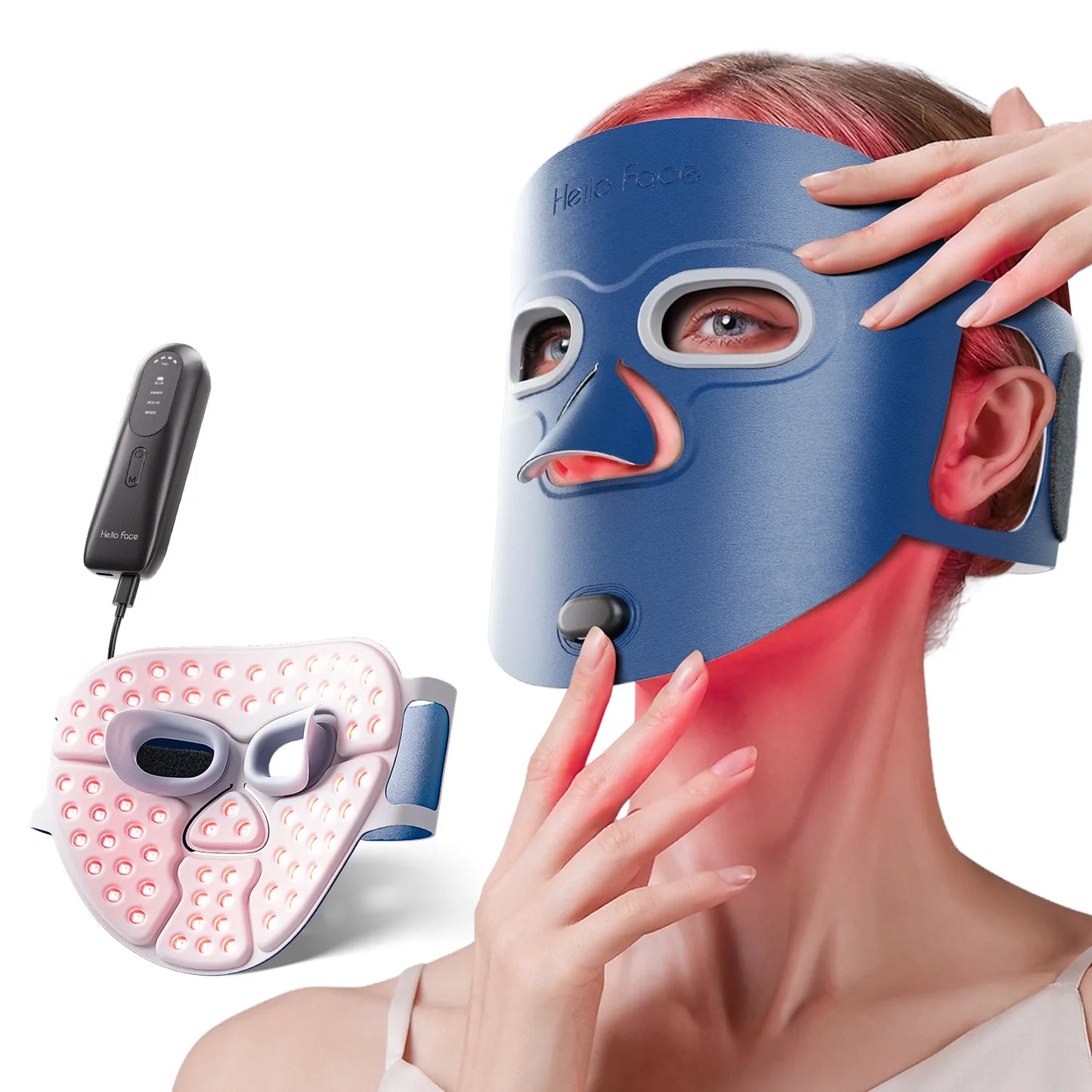 Wireless Red Light Face Mask - 850nm Infrared & Anti-Aging