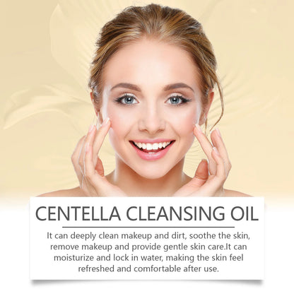 🌿 Centella Cleansing Oil ✨ | Facial Makeup Remover 🧴 | Moisturizing & Refreshing 💧 | With Centella Asiatica Extract 🌱 + Vitamin E 💖 | Deep Skin Cleaning 🚿