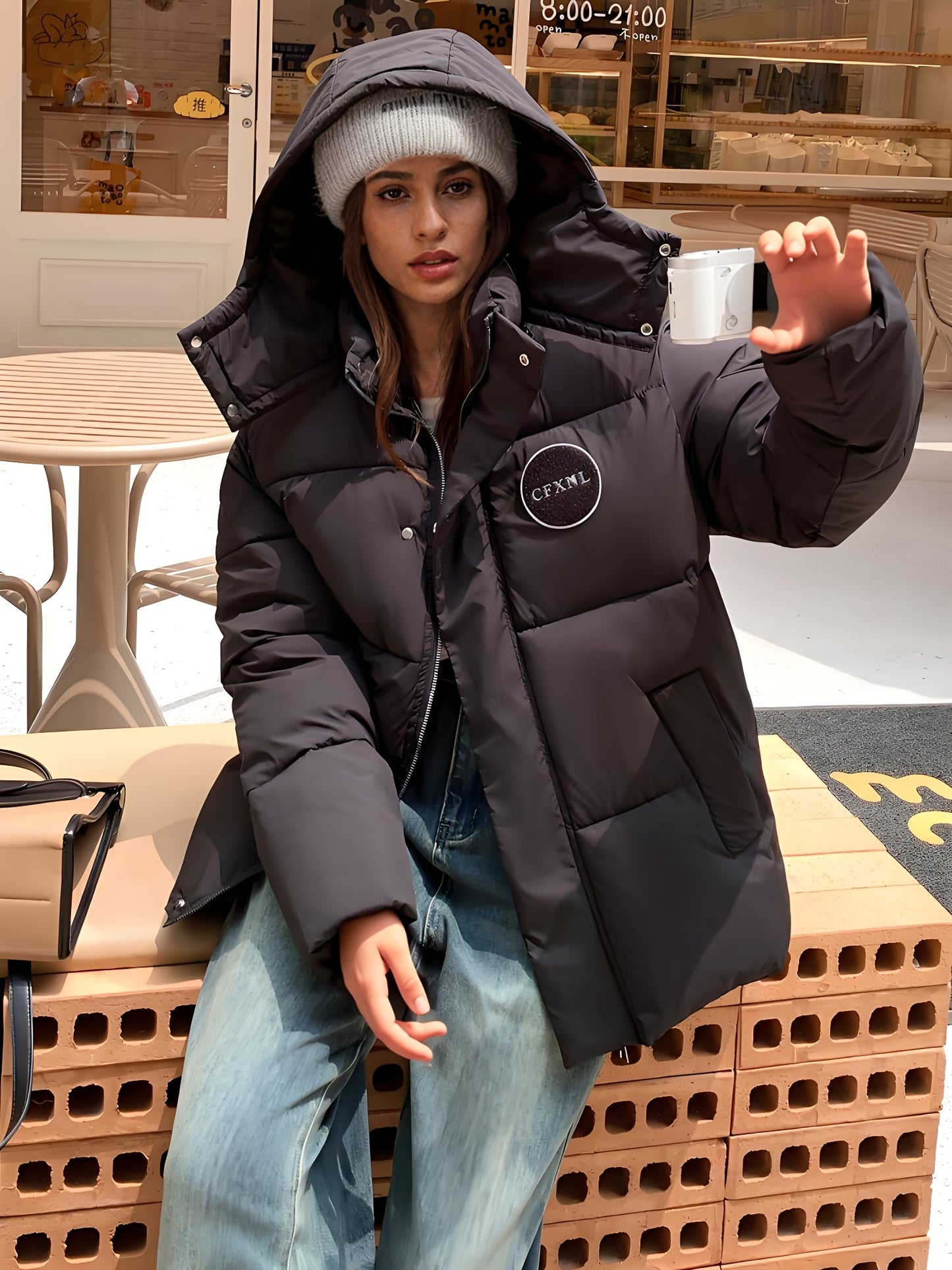 🧥❄️ Women's Thickened Winter Hooded Jacket with Stand Collar 🔥 Heavyweight Warm Coat | 👚 Long Sleeve Casual Outerwear | 🎨 Solid Color ⛄ Perfect for Cold Weather | 🌟 Versatile for Everyday & Formal Looks | 💖 Winter Coats for Women
