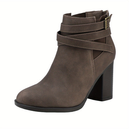 Dream Pairs Women’s Chunky High Heel Ankle Boots – Closed Toe Fall & Winter Heeled Booties  Si tu veux :