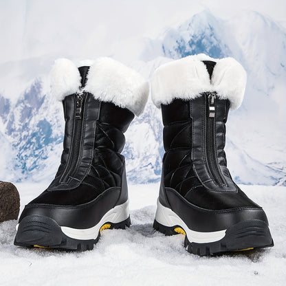 Men’s Winter Snow Boots – Warm Fleece-Lined Non-Slip Ankle Hiking Shoes