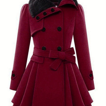 ✨ Chic Women’s Double-Breasted Winter Coat with Belt – Warm & Stylish Lapel Jacket for Cozy Fall/Winter Wear 🍂❄️✨ ✨