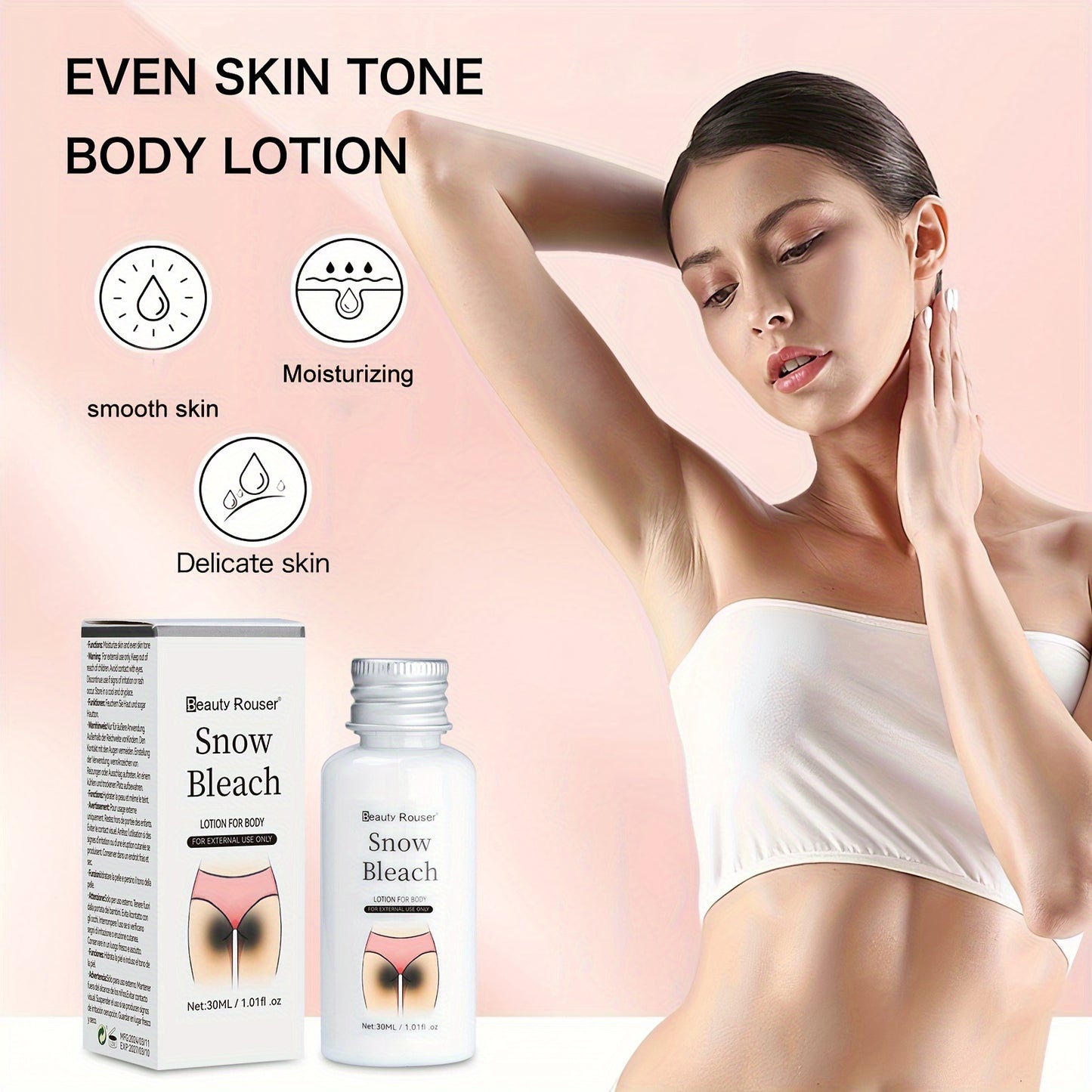🌟 30g Radiant Skin Body Lotion 🧴✨ – Hydrates 💧 & Brightens ✨ Underarms, Buttocks & Inner Thighs 🍑 with Nicotinamide, Vitamin C 🍊 & Centella 🌿 – Moisturizing & Smooth Skin 🌸