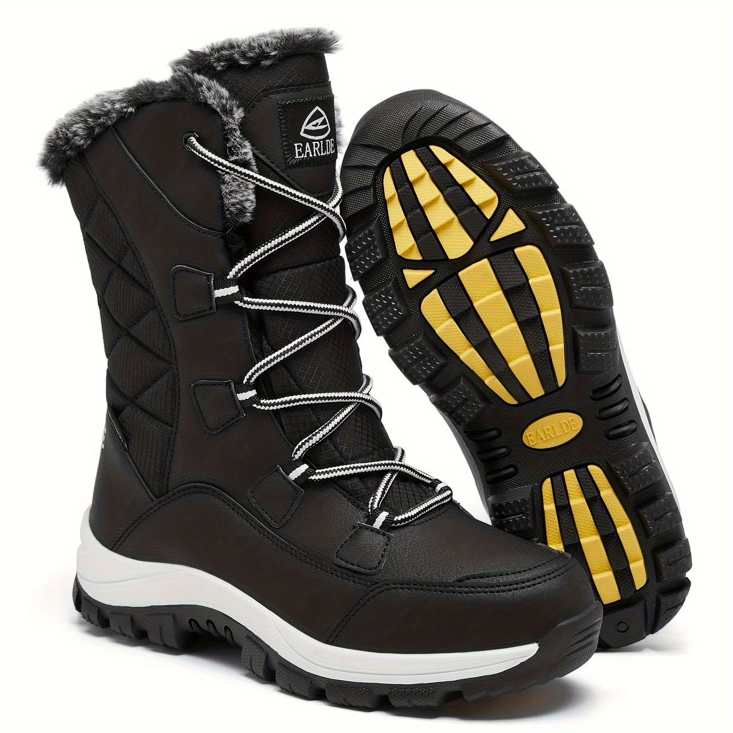 Women’s Winter Snow Boots – Non-Slip Rubber Sole, Cushioned Insole, Mid-Calf Waterproof Boots