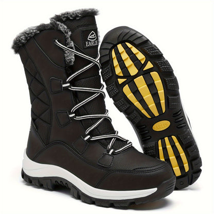 Women’s Winter Snow Boots – Non-Slip Rubber Sole, Cushioned Insole, Mid-Calf Waterproof Boots