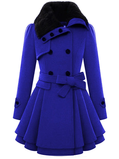 ✨ Chic Women’s Double-Breasted Winter Coat with Belt – Warm & Stylish Lapel Jacket for Cozy Fall/Winter Wear 🍂❄️✨ ✨