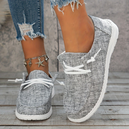 Women’s Fleece-Lined Canvas Shoes – Warm Thermal Slip-On Low-Top Winter Flats