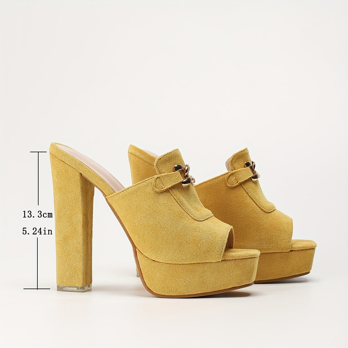 2025 Square-Toe Open-Toe High Heel Slippers for Women – Elegant Vintage Chunky Heel Slip-On Sandals