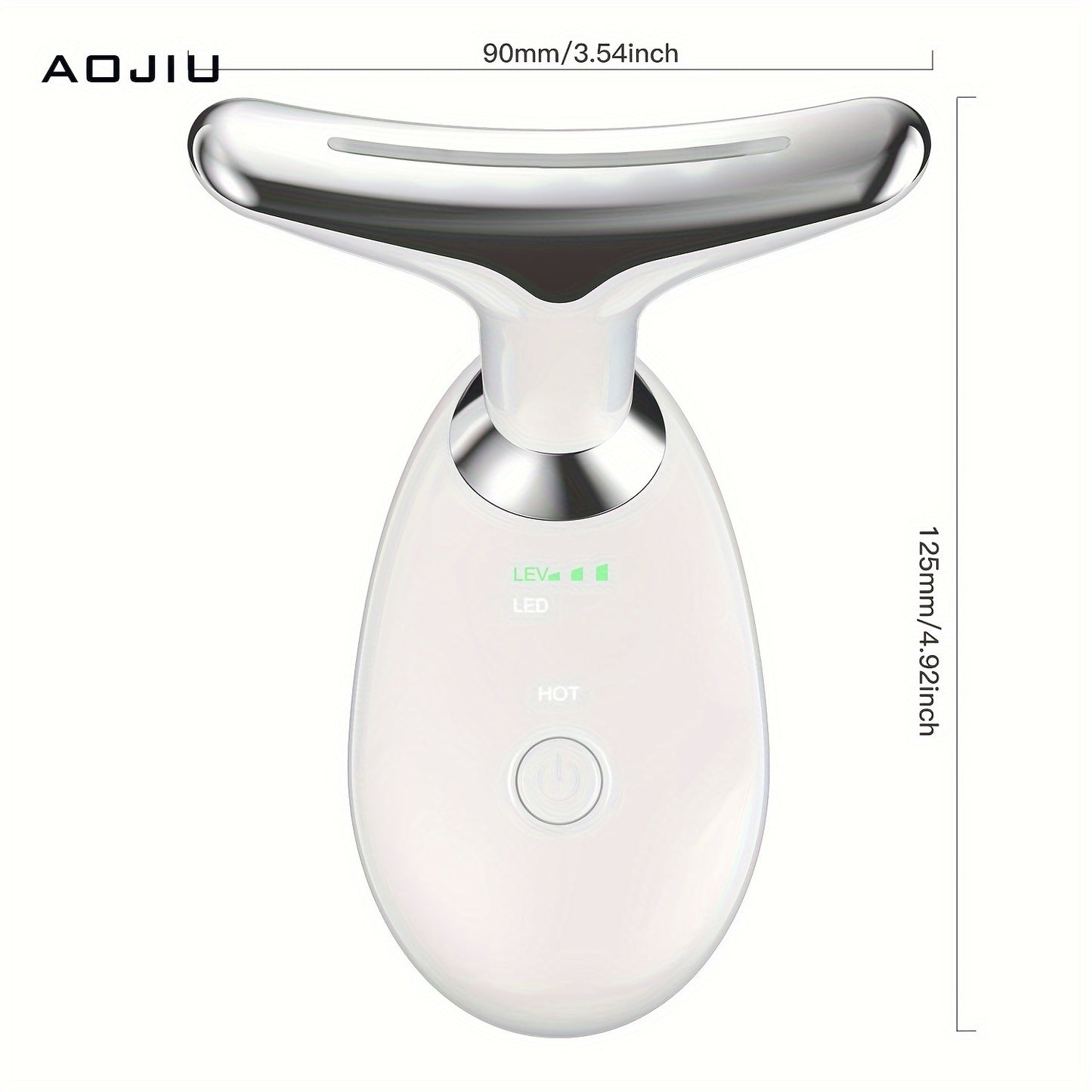 🏠 AOJIU Home Face & Neck Massage Tool 💆‍♀️ Face Massager 🔄 Three Modes 🔥 Heating Mode 🌸 Skin Care 💖 Facial Device 👜 Portable Beauty Instrument 🎁 Girl Gift 🛁 Home Spa Massager ✨