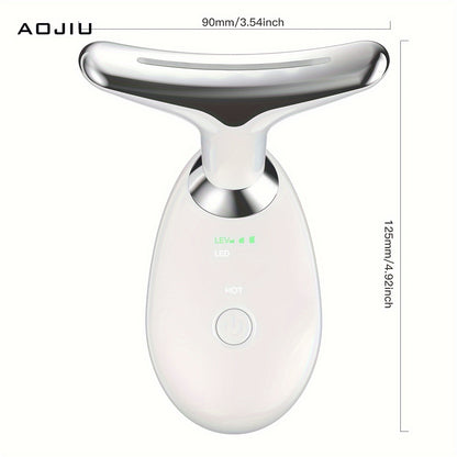 🏠 AOJIU Home Face & Neck Massage Tool 💆‍♀️ Face Massager 🔄 Three Modes 🔥 Heating Mode 🌸 Skin Care 💖 Facial Device 👜 Portable Beauty Instrument 🎁 Girl Gift 🛁 Home Spa Massager ✨