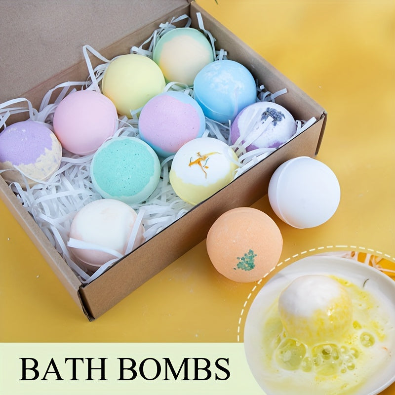 🛁 12-Pack Aromatherapy Bath Bombs ✨ – Assorted Fragrances 🌸🌿, Fizzy Spa Bath Balls 💥, Relaxing Soak & Skincare 🛀, Perfect Gift Set 🎁
