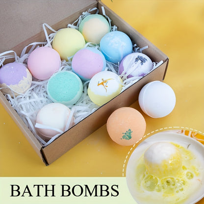 🛁 12-Pack Aromatherapy Bath Bombs ✨ – Assorted Fragrances 🌸🌿, Fizzy Spa Bath Balls 💥, Relaxing Soak & Skincare 🛀, Perfect Gift Set 🎁