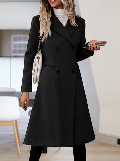 Women’s Long Double-Breasted Winter Coat 🧥✨