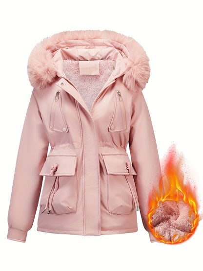 🧥❄️ New Thickened Large Down Feather Quilted Winter Jacket 🔥 Internal Fleece | 🧢 Casual Hood | 🐾 Detachable Faux Fur Hat 🔒 Front Zipper | 🤲 Warm Winter Pockets | ⛄ Cozy Cold-Weather Outerwear