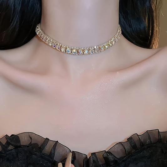 💎✨ Dazzling Stud Earrings & Necklace Set – Elegant Bling Jewelry for Women ✨👑
