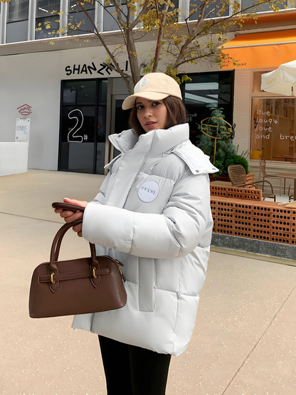 🧥❄️ Women's Thickened Winter Hooded Jacket with Stand Collar 🔥 Heavyweight Warm Coat | 👚 Long Sleeve Casual Outerwear | 🎨 Solid Color ⛄ Perfect for Cold Weather | 🌟 Versatile for Everyday & Formal Looks | 💖 Winter Coats for Women