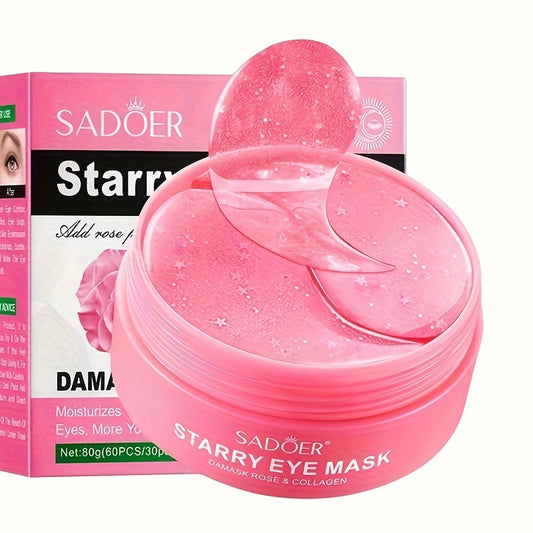 🌹 Rose Hydra-Gel Eye Mask – Smoothing & All Skin Types, Travel ✈️ or Home 🏠
