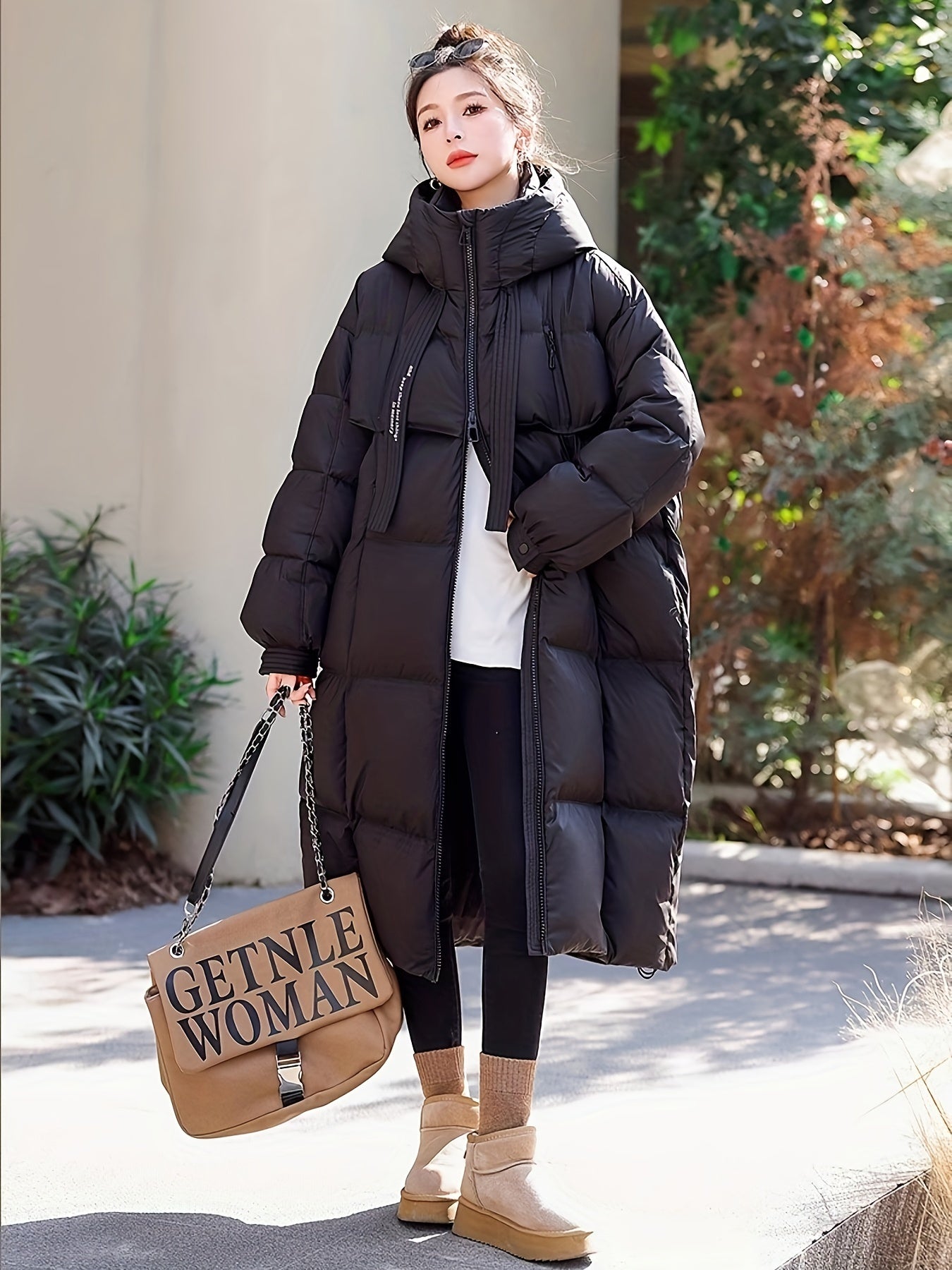 🧥❄️ Ultra-Warm Down Longline Puffy Coat for Women 🔥 Insulated Winter Jacket | 🔒 Zip-Up Hoodie | 👚 Casual Long Sleeves 🌬️ Soft & Lightweight | 💧 Water-Resistant Down Coat | ⛄ Perfect for Cold Weather