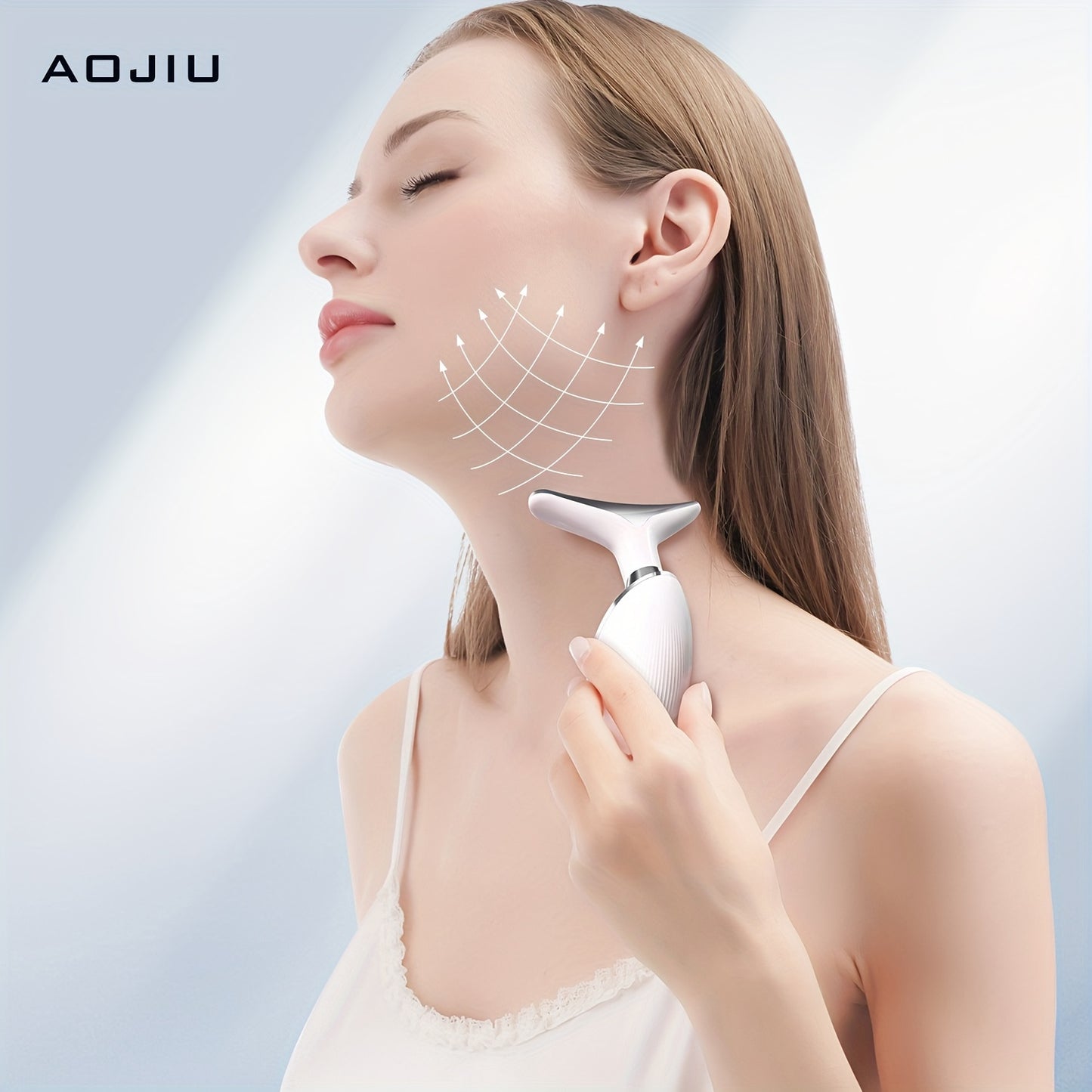 🏠 AOJIU Home Face & Neck Massage Tool 💆‍♀️ Face Massager 🔄 Three Modes 🔥 Heating Mode 🌸 Skin Care 💖 Facial Device 👜 Portable Beauty Instrument 🎁 Girl Gift 🛁 Home Spa Massager ✨