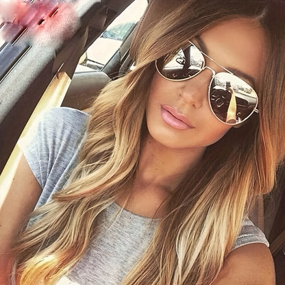 🕶️🌈 Retro Color Mirror Glasses – Unisex Metal Frame Eyewear ✨👓