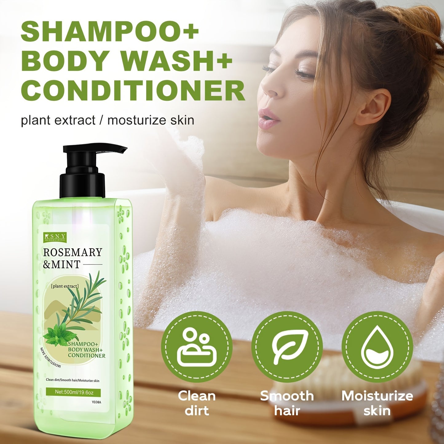 🌿✨ Rosemary Collagen Shampoo – 16.9 fl.oz ✨💆‍♀️