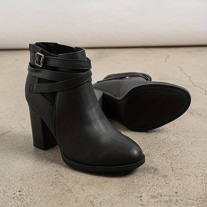 Dream Pairs Women’s Chunky High Heel Ankle Boots – Closed Toe Fall & Winter Heeled Booties  Si tu veux :