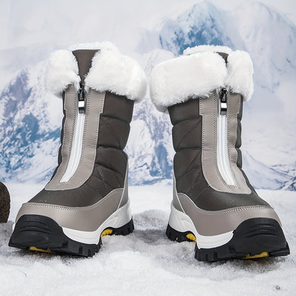 Men’s Winter Snow Boots – Warm Fleece-Lined Non-Slip Ankle Hiking Shoes