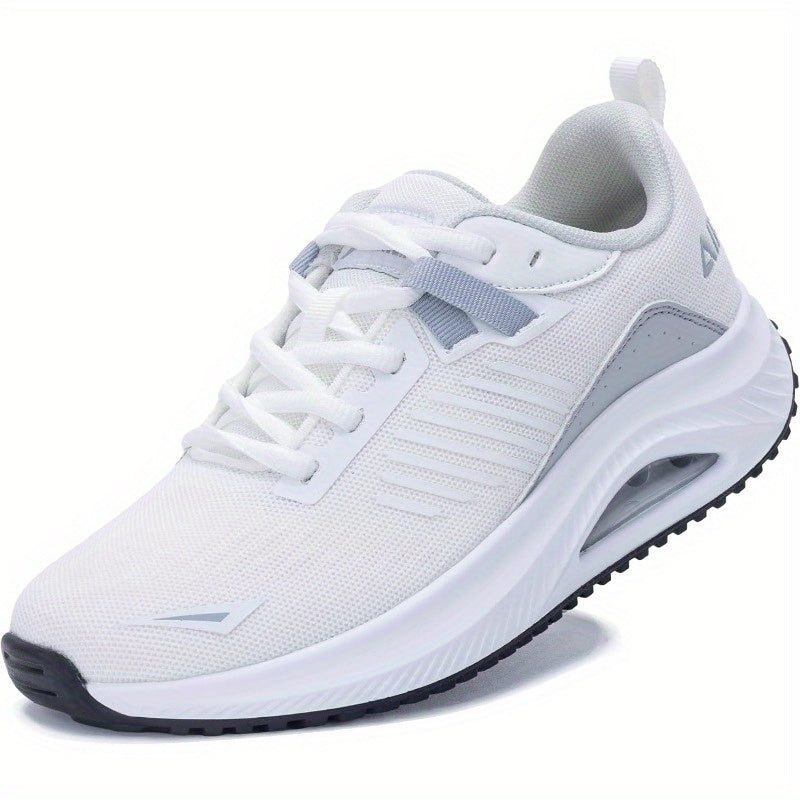 Women’s Arch Support Walking Shoes – Breathable Mesh Sneakers with Air Cushion, Thick Non-Slip Rubber Sole & Cushioned Heel for All-Season Foot Care (Pink)