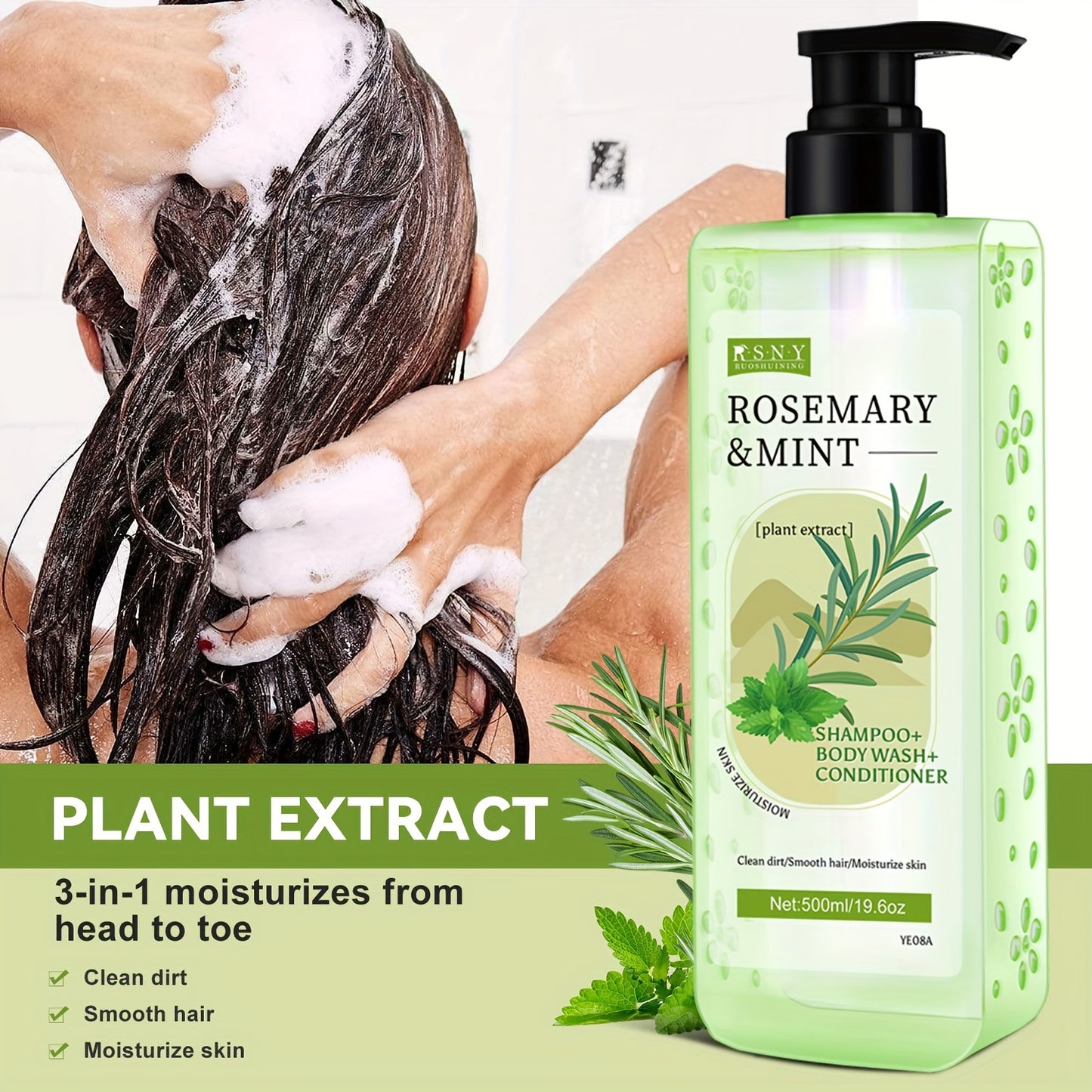 🌿✨ Rosemary Collagen Shampoo – 16.9 fl.oz ✨💆‍♀️